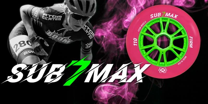 Atom Sub-7 Max - Indoor Race Wheels - 100mm 3 Atom Sub-7 Max - Indoor Race Wheels - 100mm