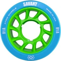 ATOM Savant Quad Wheel - (4 Pack) 24 ATOM Savant Quad Wheel - (4 Pack) -Roller Skating Equipment Store Atom Savant 91a blue