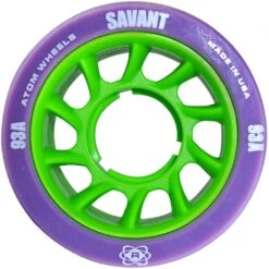 ATOM Savant Quad Wheel - (4 Pack) 23 ATOM Savant Quad Wheel - (4 Pack) -Roller Skating Equipment Store Atom Savant 93a Purple