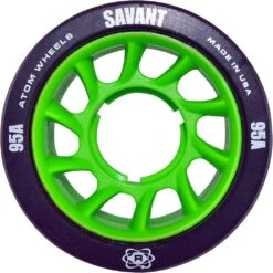 ATOM Savant Quad Wheel - (4 Pack) 22 ATOM Savant Quad Wheel - (4 Pack) -Roller Skating Equipment Store Atom Savant 95a black