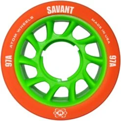 ATOM Savant Quad Wheel - (4 Pack) 21 ATOM Savant Quad Wheel - (4 Pack) -Roller Skating Equipment Store Atom Savant 97a Orange