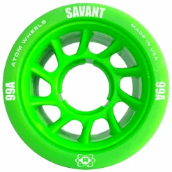 ATOM Savant Quad Wheel - (4 Pack) 20 ATOM Savant Quad Wheel - (4 Pack) -Roller Skating Equipment Store Atom Savant 99a Green