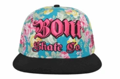 BONT Snapback Hat -Roller Skating Equipment Store BontCap TealFlower2