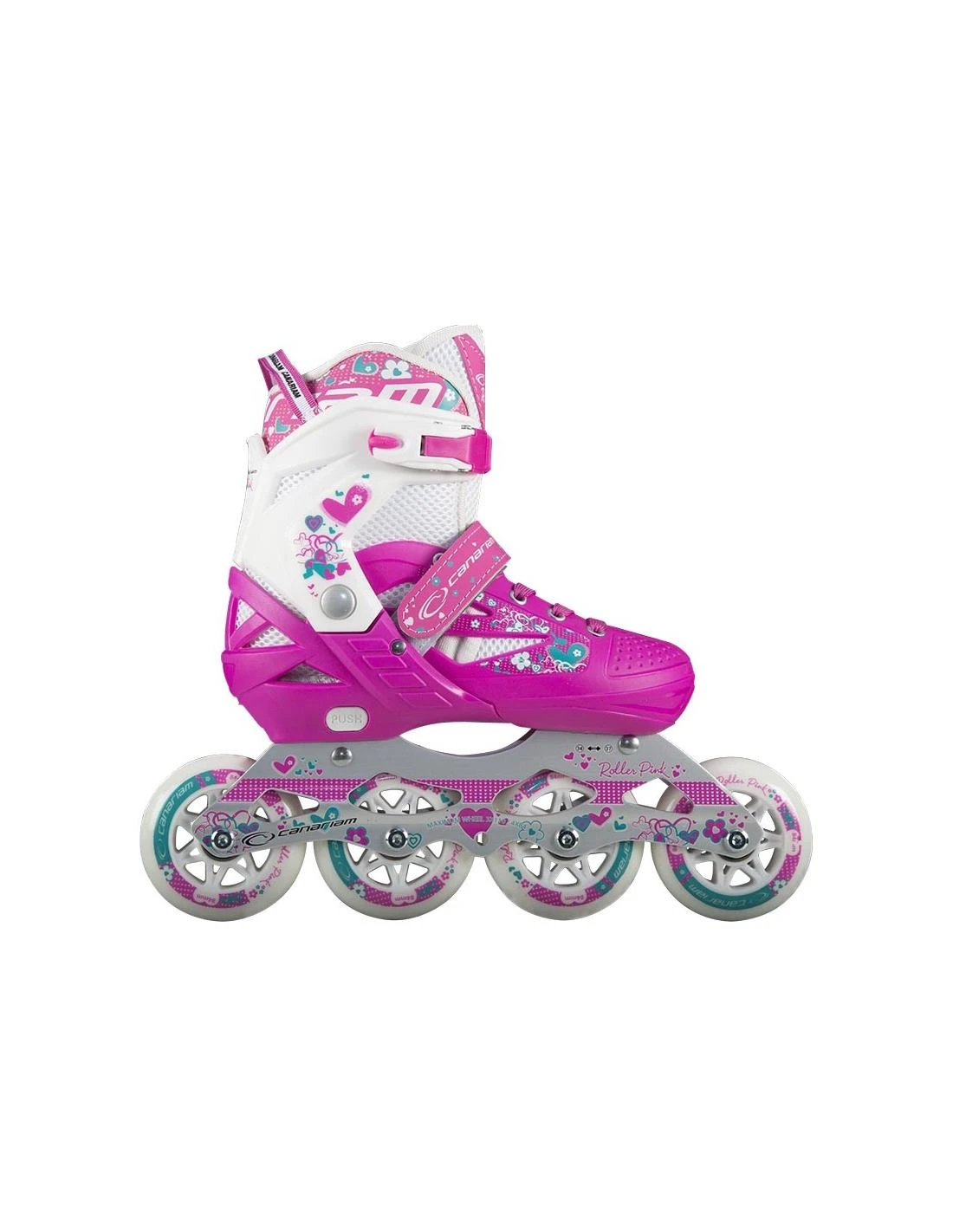 Canariam - Roller Pink Adjustable Inline Skate 3 Canariam - Roller Pink Adjustable Inline Skate