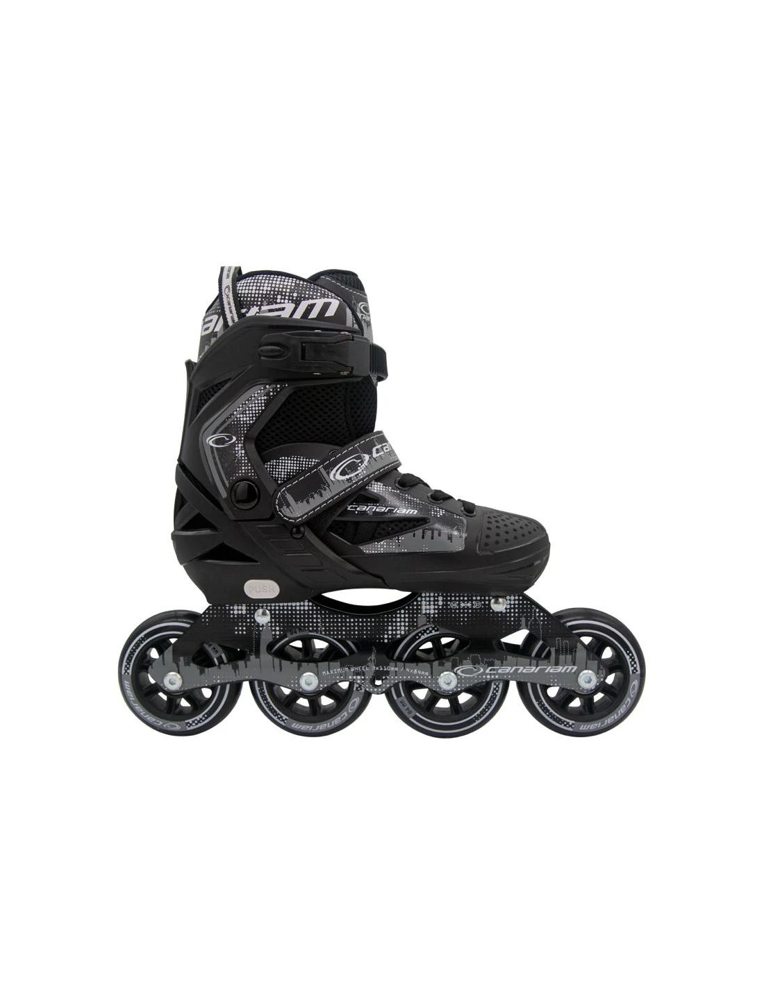 Canariam - Roller Team Adjustable Inline Skate - Black_Grey 3 Canariam - Roller Team Adjustable Inline Skate - Black_Grey