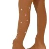 ChloeNoel - Over The Boot Skating Tights With Crystals (Medium Tan) -Roller Skating Equipment Store Chloe Noel Over the Boot Tights TB3332 w. Crystal