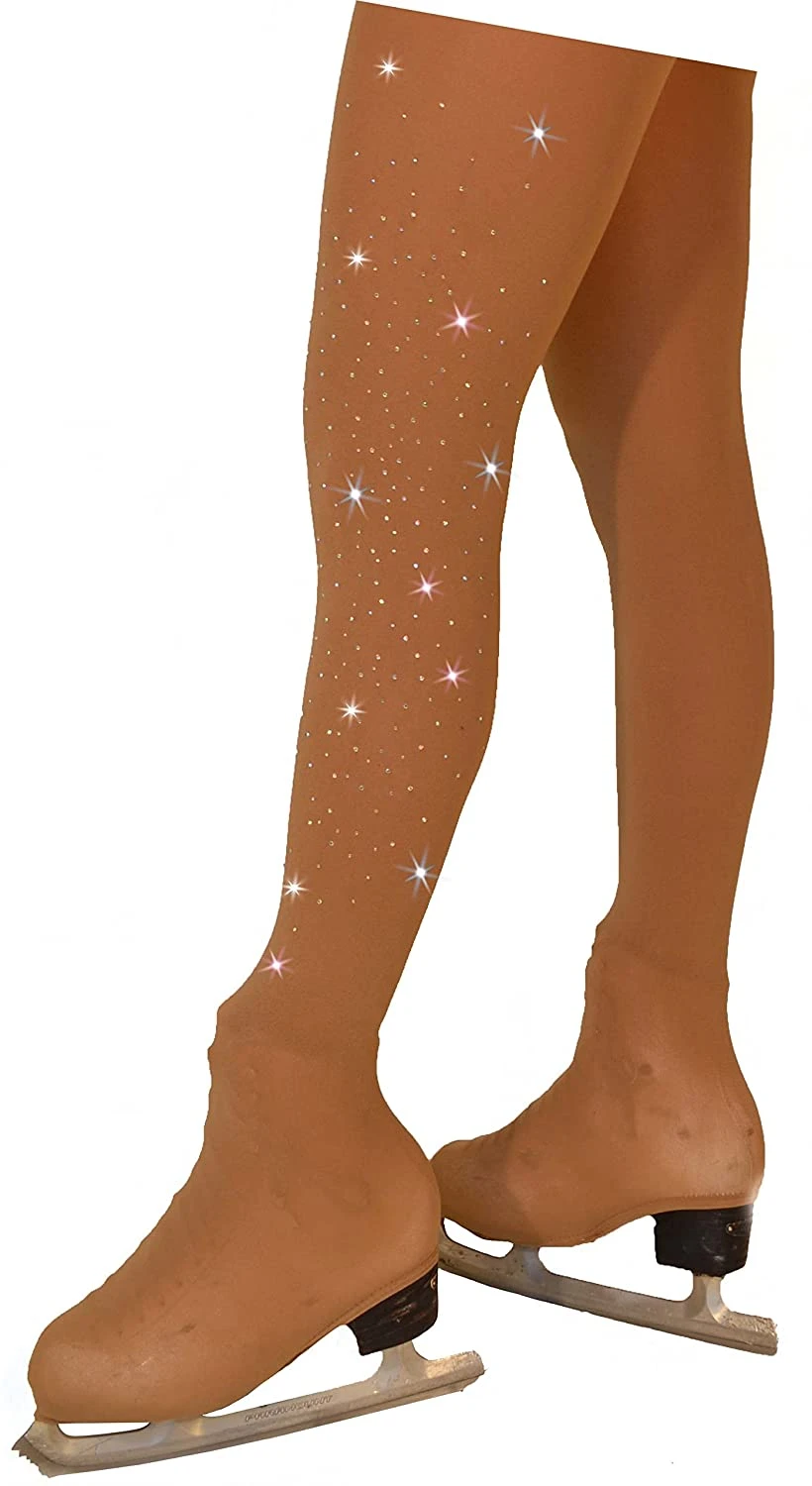 ChloeNoel - Over The Boot Skating Tights With Crystals (Medium Tan) 3 ChloeNoel - Over The Boot Skating Tights With Crystals (Medium Tan)