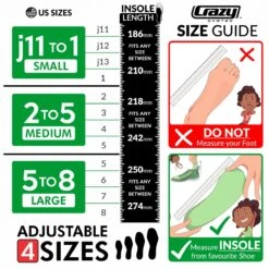 Crazy - Jam Pop Adjustable Quad Skates - Black -Roller Skating Equipment Store Crazy 148SizeChart 10306e63 29e8 4445 82a1 4a48c2629e46