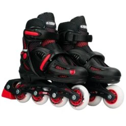 Crazy - 148 Adjustable Inline Skate - Black / Red -Roller Skating Equipment Store Crazy 148black 2