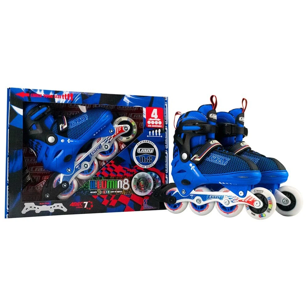 Crazy - 168 Adjustable Inline Skate - Blue 7 Crazy - 168 Adjustable Inline Skate - Blue - Image 5