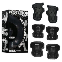 Crazy - ProteXion Kids - Tri Pack -Roller Skating Equipment Store CrazyProteXion Black