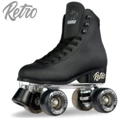 Crazy Retro Roller Skates - Adjustable -Roller Skating Equipment Store CrazyRetro Black