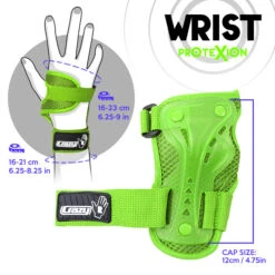 Crazy - ProteXion Kids - Tri Pack -Roller Skating Equipment Store Crazy Protexion Kids Wrist Green