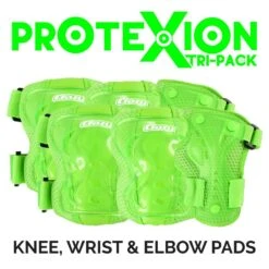 Crazy - ProteXion Kids - Tri Pack -Roller Skating Equipment Store Crazy Protexion Kids Green