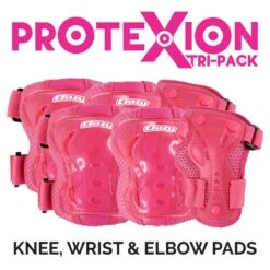 Crazy - ProteXion Kids - Tri Pack -Roller Skating Equipment Store Crazy Protexion Kids Pink