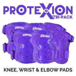 Crazy - ProteXion Kids - Tri Pack -Roller Skating Equipment Store Crazy Protexion Kids Purple