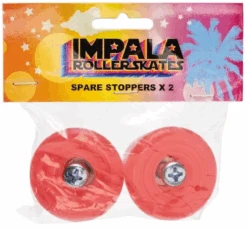 Impala - 2 Pack Stoppers - Red / Pink / Aqua / Holographic Glitter / Pastel Yellow / Rose Gold -Roller Skating Equipment Store Impala 2PackStoppers Red Main