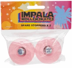 Impala - 2 Pack Stoppers - Red / Pink / Aqua / Holographic Glitter / Pastel Yellow / Rose Gold -Roller Skating Equipment Store Impala 2Stop Pink 1