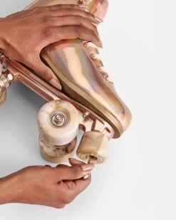 Impala - 2 Pack Stoppers - Red / Pink / Aqua / Holographic Glitter / Pastel Yellow / Rose Gold -Roller Skating Equipment Store Impala RoseGoldToeStopper 2