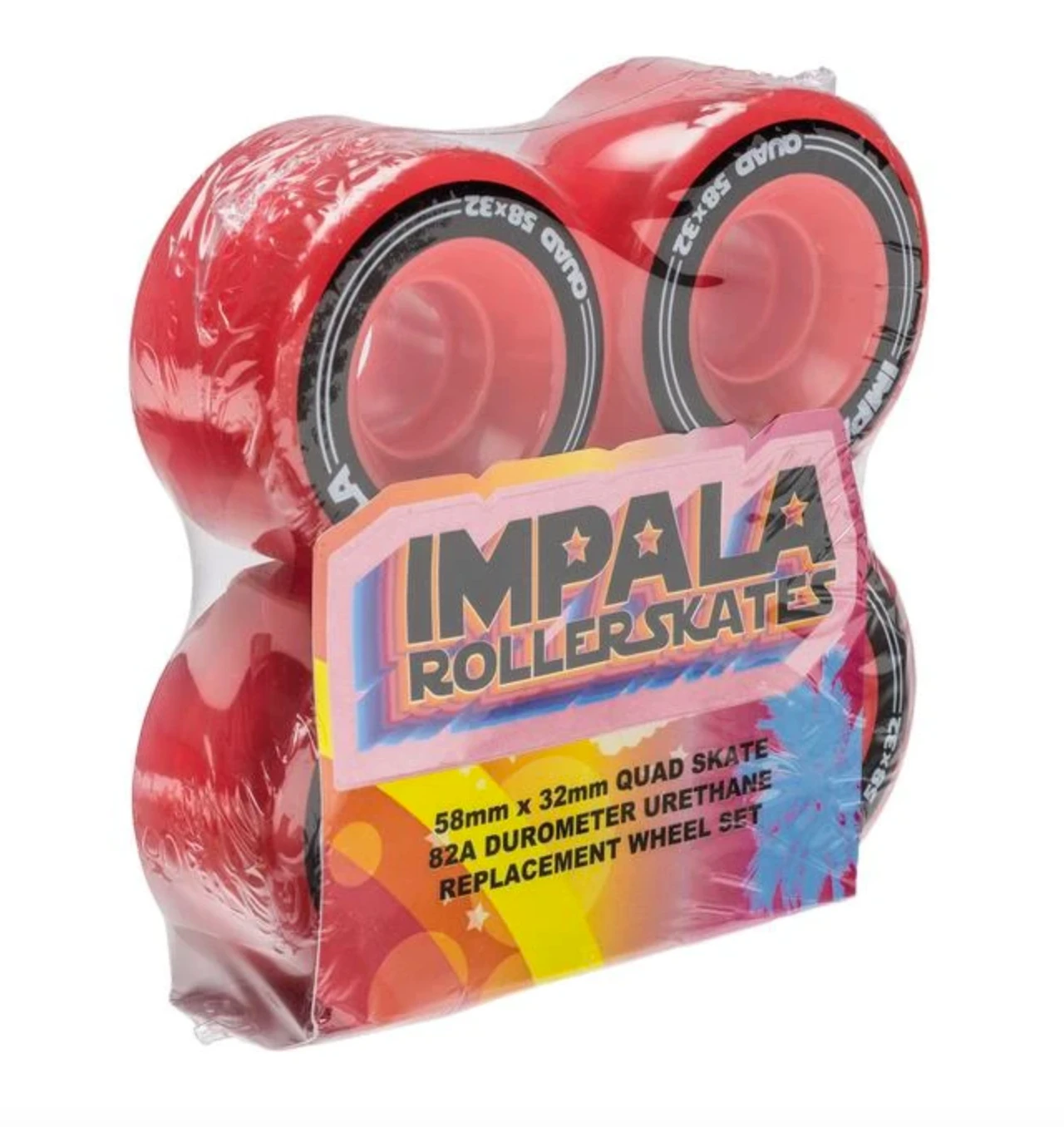 Impala Wheels - Red - 4 Pack 3 Impala Wheels - Red - 4 Pack