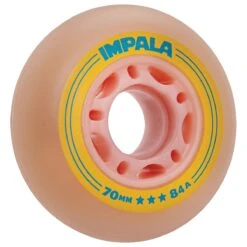 Impala Inline Skate Wheels (4-pack) -Roller Skating Equipment Store ImpalaInlineWheels Pink Yellow 1