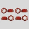 Komplex - Axle Lock Nuts (Red Ergal) 2 Komplex - Axle Lock Nuts (Red Ergal) -Roller Skating Equipment Store Komplex RedErgalNuts