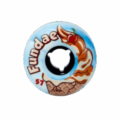 Moxi Fundae Hybrid Wheels - (4 Pack) 11 Moxi Fundae Hybrid Wheels - (4 Pack) -Roller Skating Equipment Store Moxi Fundae Blue Birthday Cake