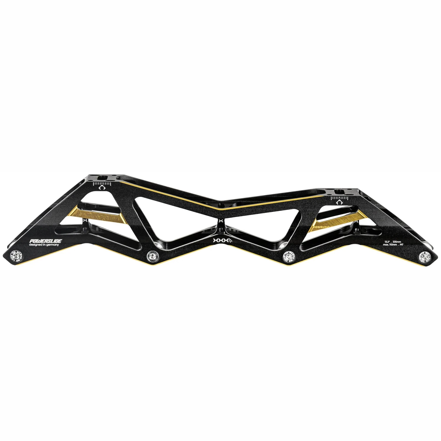 Powerslide Triple X - Inline Speed Frame - 4x110 (Black / Gold) 4 Powerslide Triple X - Inline Speed Frame - 4x110 (Black / Gold) - Image 2