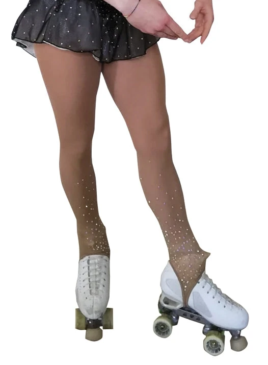Primavera - Microfibre Skating Tights - Stirrup (With Cascade Of Crystals) 3 Primavera - Microfibre Skating Tights - Stirrup (With Cascade Of Crystals)