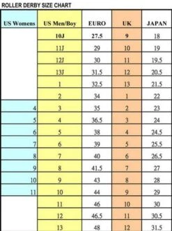 RDS - Aerio Q80X - Black/White/Blue - Inline Skates -Roller Skating Equipment Store RDS Sizing chart 823676a9 800a 401e 8e1d bb8ebd3ebad6