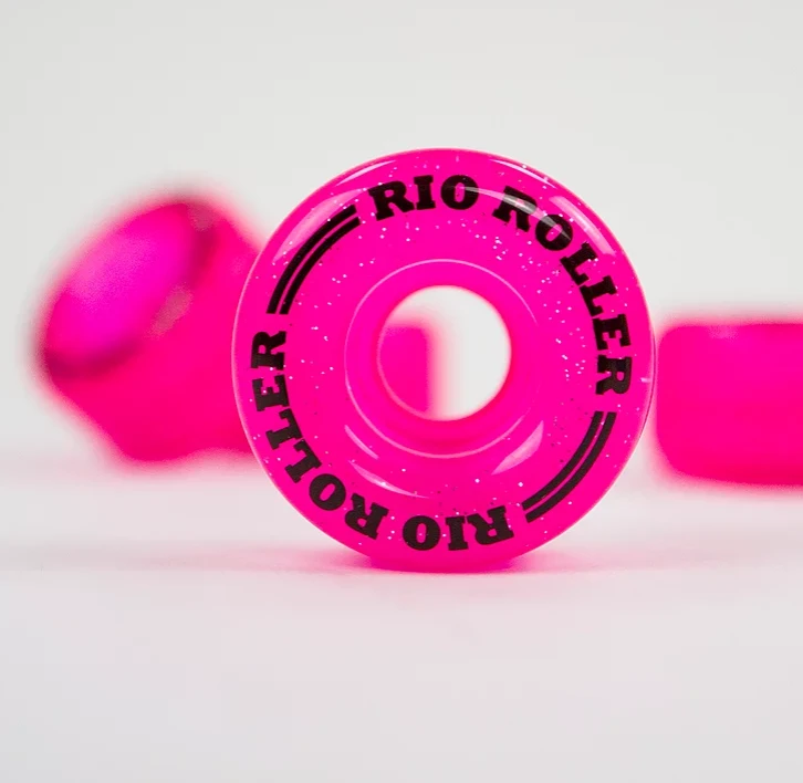 Rio Roller - Light-Up Wheels (4-pack) - Pink Glitter 4 Rio Roller - Light-Up Wheels (4-pack) - Pink Glitter - Image 2