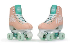 Rio Roller - Script Skates - Peach / Green -Roller Skating Equipment Store RioScript Peach Green2