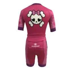 Roadstar - Kids Skull Training Skin Suit - (Blue Or Pink) -Roller Skating Equipment Store Roadstar PinkKidsSkull 2