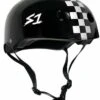 S-One Lifer Helmet - Matte Black / White Checkers -Roller Skating Equipment Store S One Lifer MatteBlack WhiteCheckers