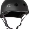 S-One Lifer Helmet - Matte Black With Grey Straps (AUS/NZ Certified) -Roller Skating Equipment Store SOneLifer MatteBlack GreyStraps