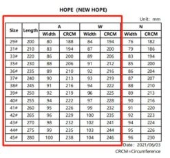 SS - Hope S III - Inline Speed Boot 9 SS - Hope S III - Inline Speed Boot -Roller Skating Equipment Store SkatingStart HopeBootSizeChart