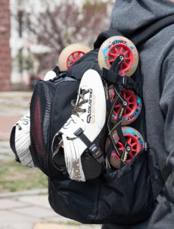 SS - Inline Speed Skating Backpack - Black 9 SS - Inline Speed Skating Backpack - Black -Roller Skating Equipment Store SkatingStart SkateBagSpeed Black 4