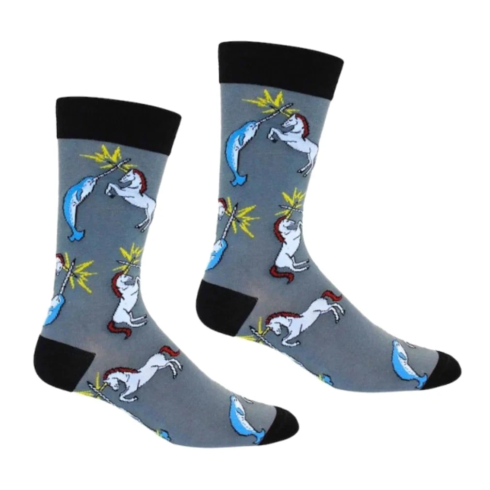 SOCK IT TO ME - Unicorn Vs. Narwhal Crew Socks 3 SOCK IT TO ME - Unicorn Vs. Narwhal Crew Socks