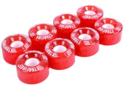 Red Glitter Starfire Wheels - Indoor / Outdoor - (8 Pack) -Roller Skating Equipment Store StarfireRedWheels Set